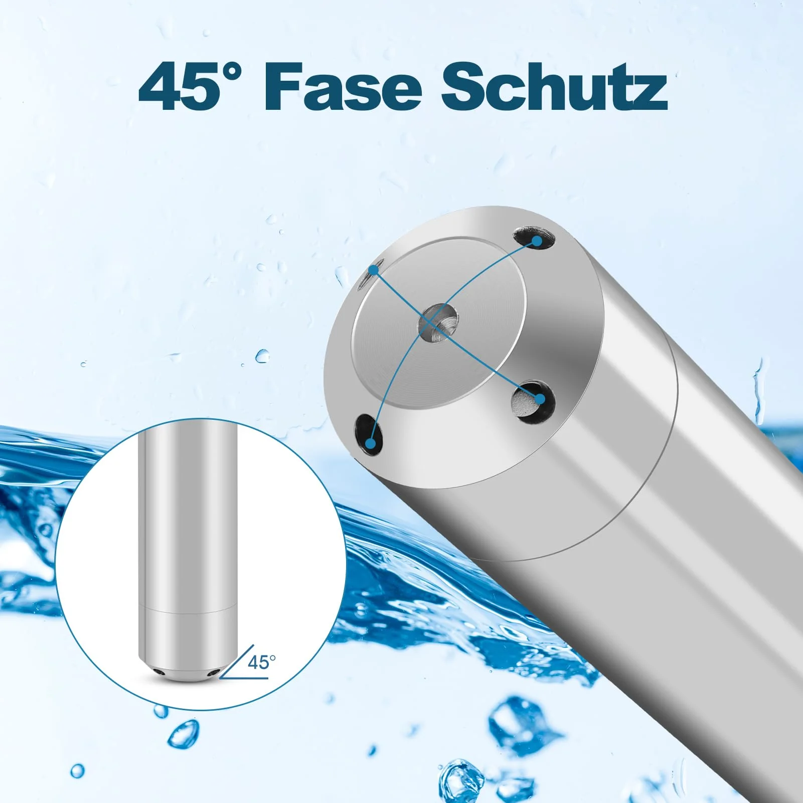 Level Sensor, Flexible 316 Stainless Steel Water Level Sensor with 4-20 mA Signal Output, 6 m Waterproof Cable with Measuring Range 0-5 m, DC 24 V Level Indicator for Water Level and Liquid - Image 2