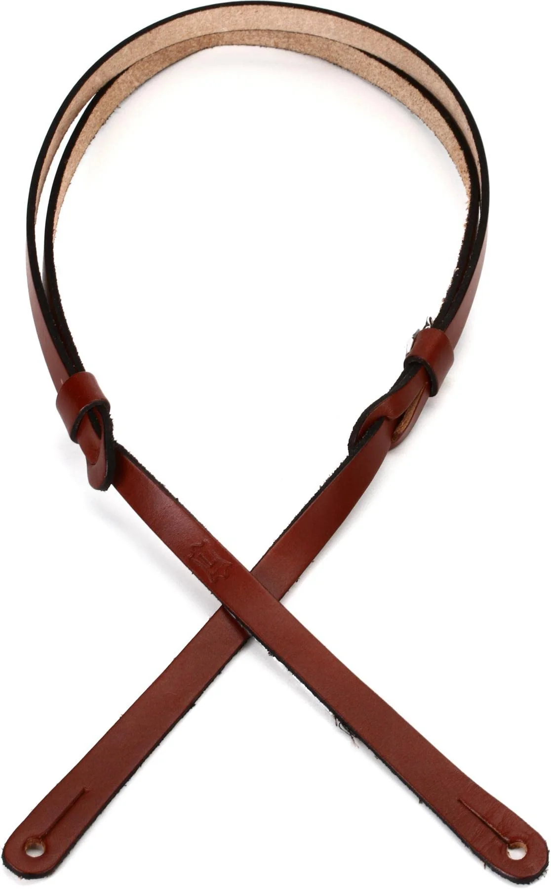Levy's Leathers 1/2" Carving Leather Mandolin Strap,Brown Brown