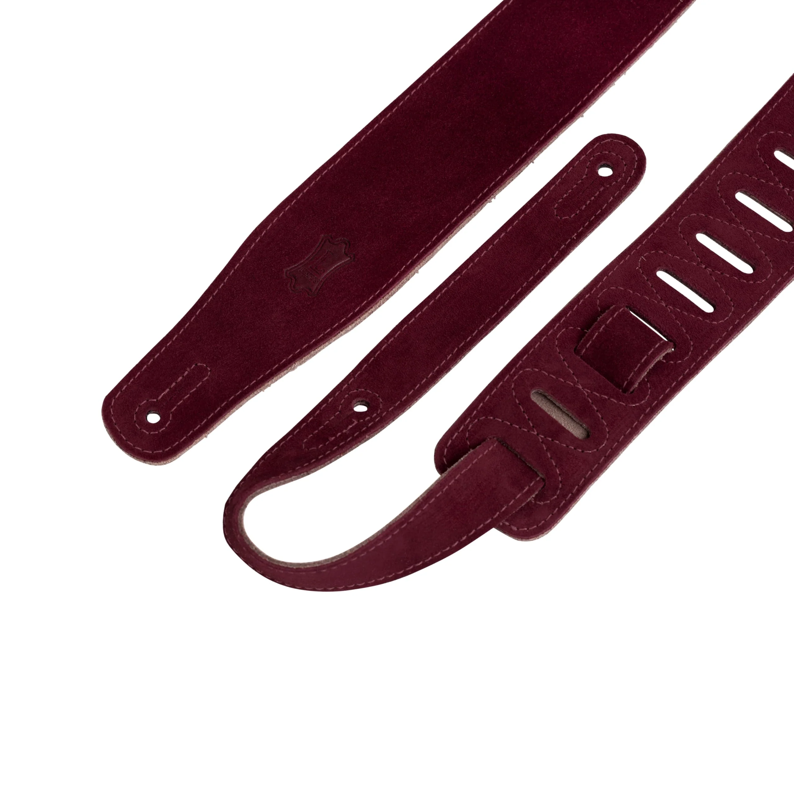 Levy's Leathers 2 1/2" Suede Leather Strap,Burgundy Burgundy Standard - Image 2