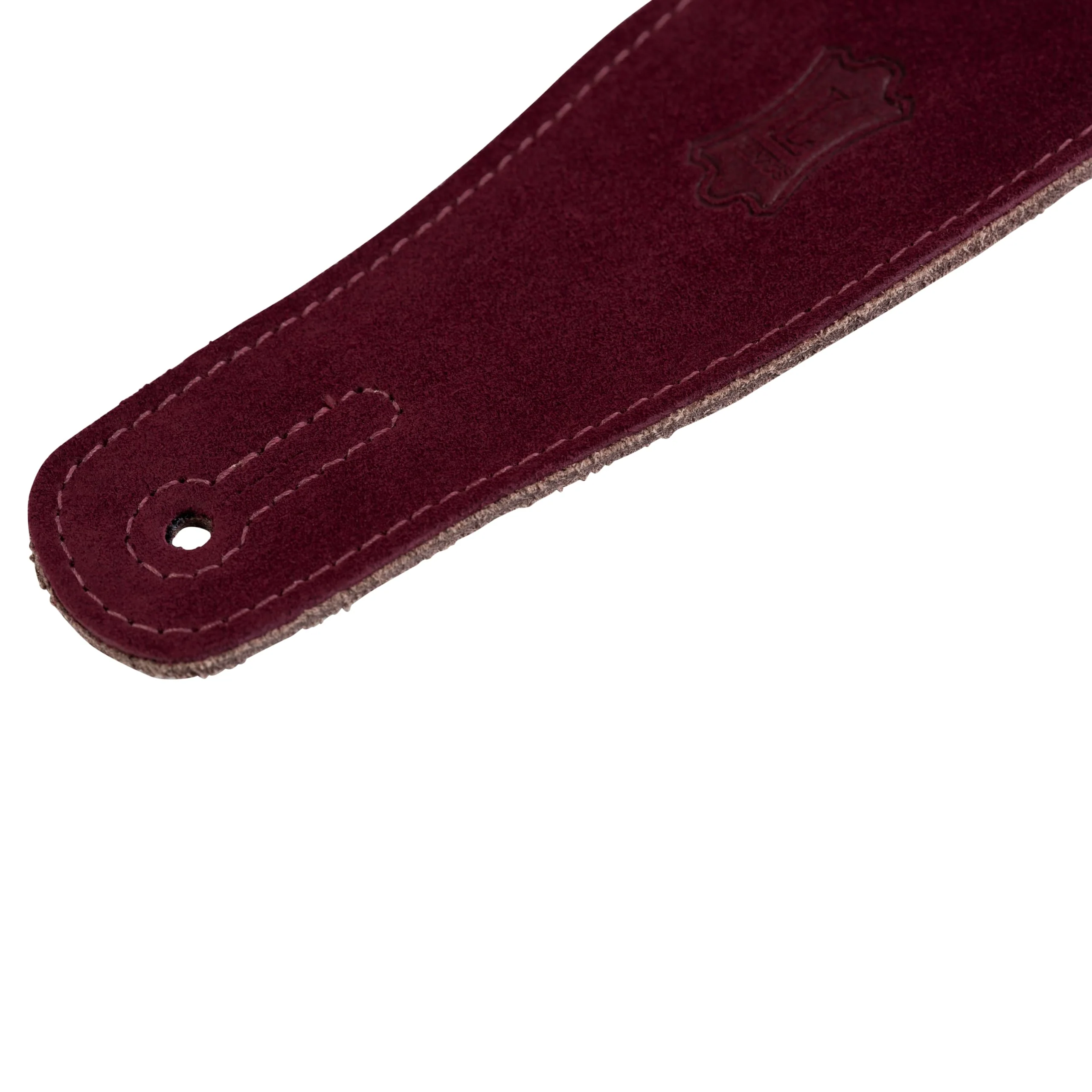 Levy's Leathers 2 1/2" Suede Leather Strap,Burgundy Burgundy Standard - Image 3