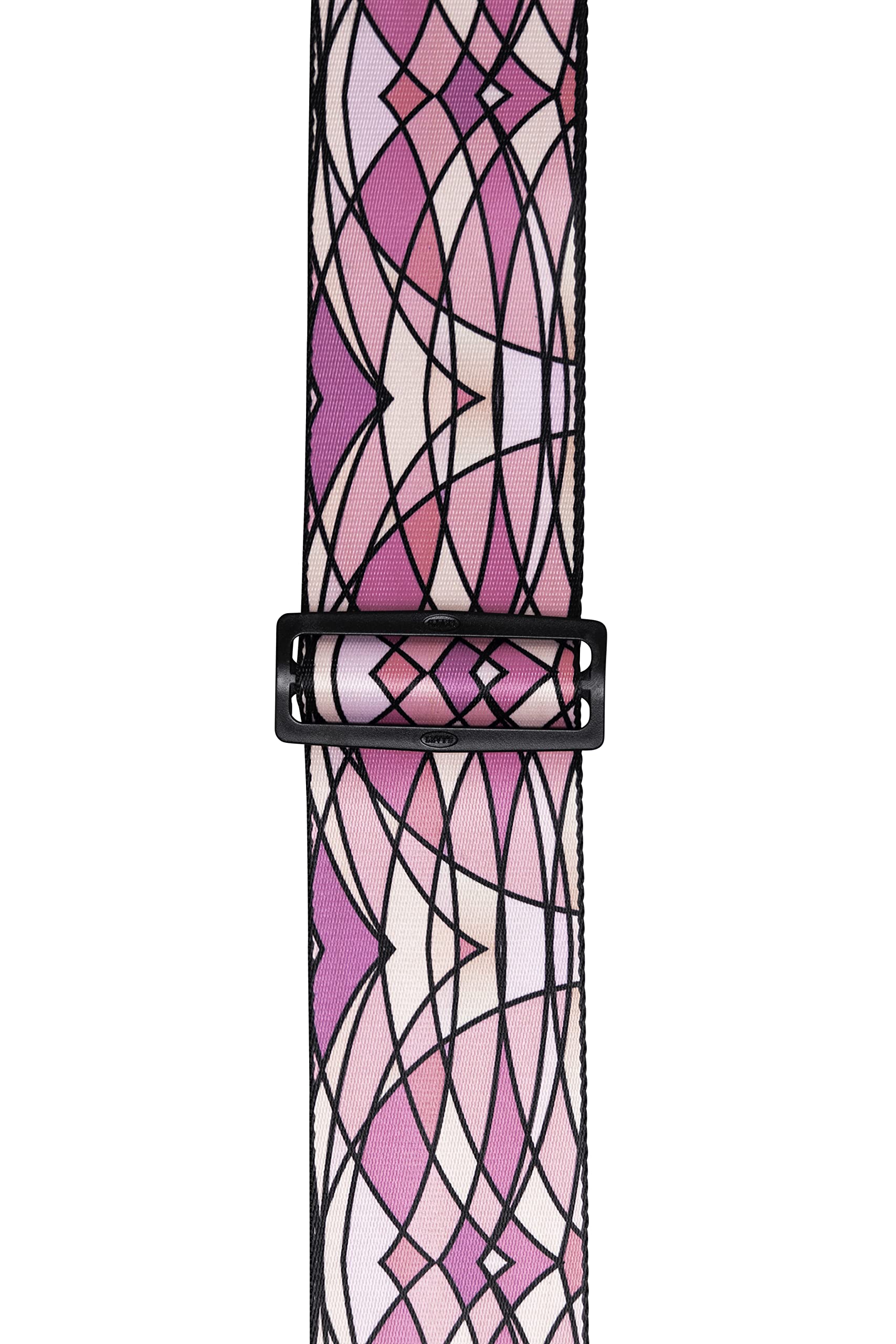 Levy's Leathers 3" Stained Glass Guitar Strap with Pink Colorway Design; (MP3SG-006) - Image 3