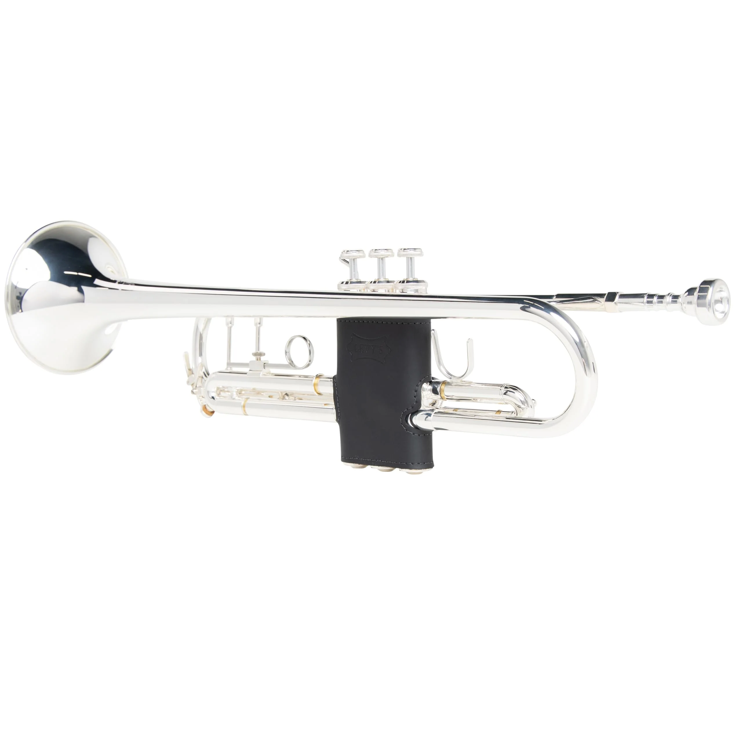 Levy's Leathers Genuine Leather Valve Guard for Trumpet; Black (LVG1-BLK) - Image 8