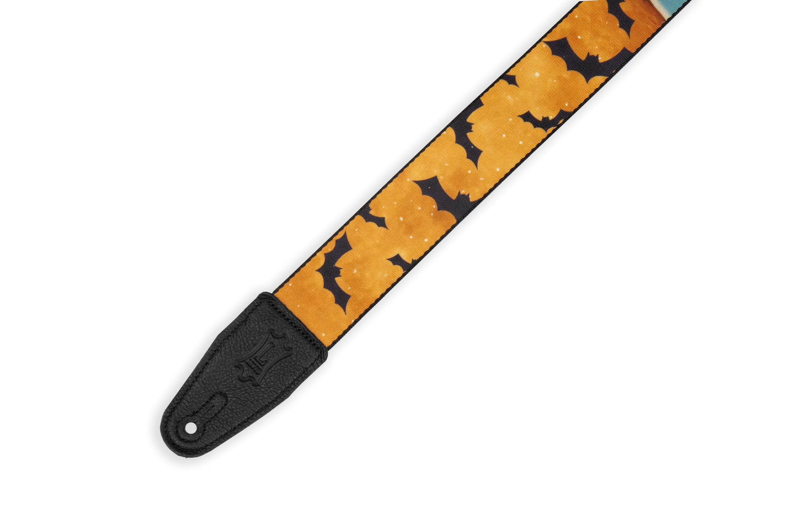 Levy's Leathers Halloween Guitar Strap 2" Wide Polyester with Tri-Glide Adjustment; Batty Witch (MP2H-003) - Image 2