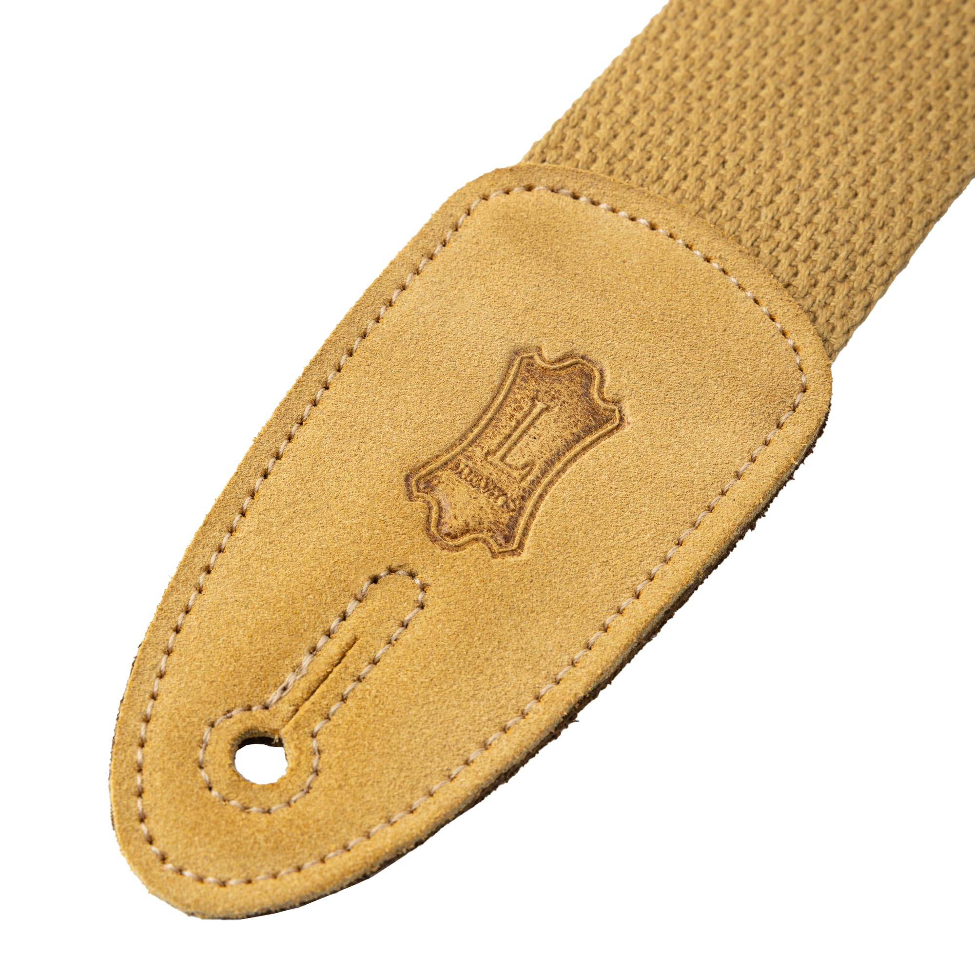 Levy's Leathers MC8-TAN 2" cotton guitar strap with suede ends and tri-glide adjustment. Adjustable to 58"; Tan 0 - Image 7