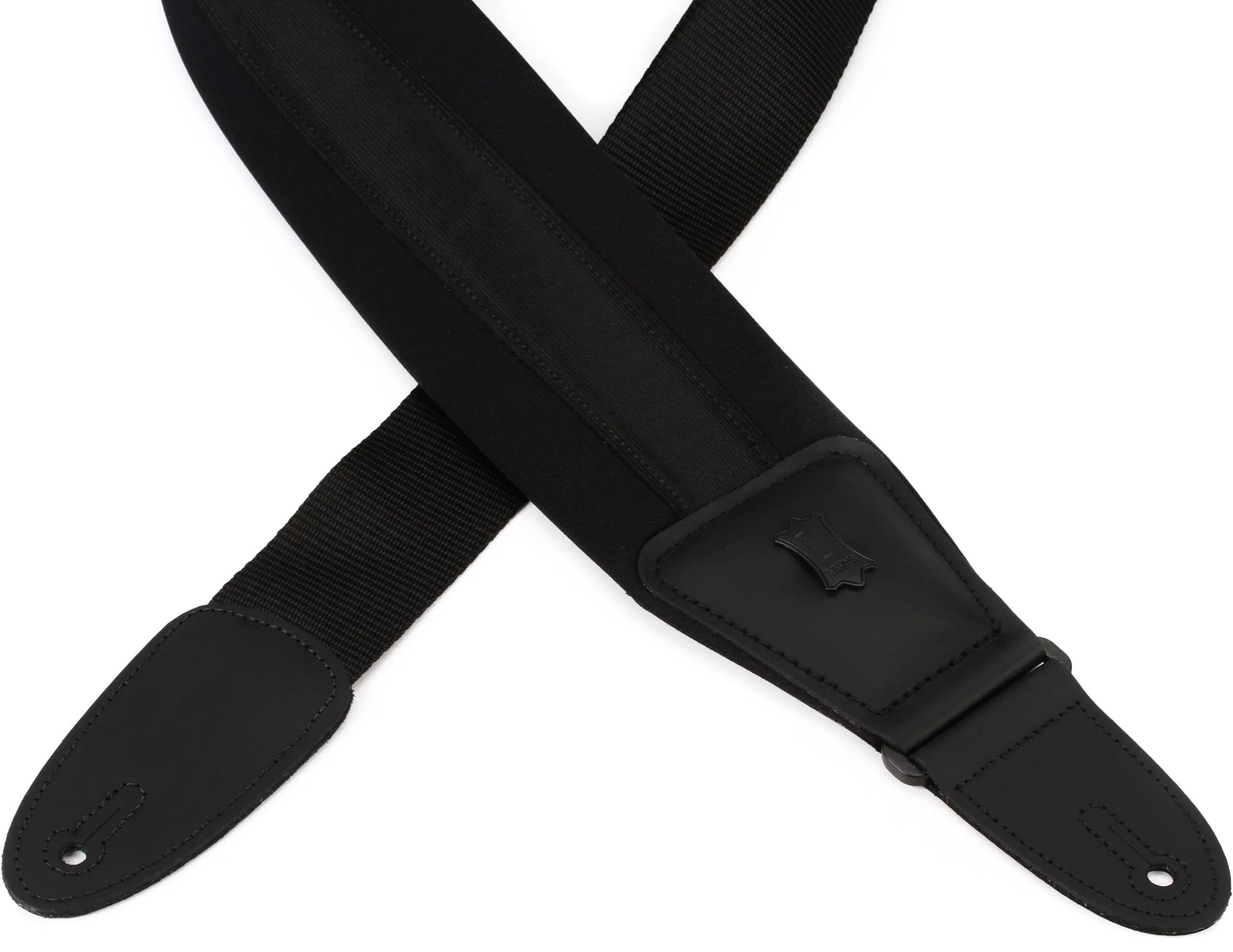Levy's Leathers PM48NP3-BLK 3-1/2-Inch Neoprene Padded Acoustic Guitar Strap Black Standard - Image 2