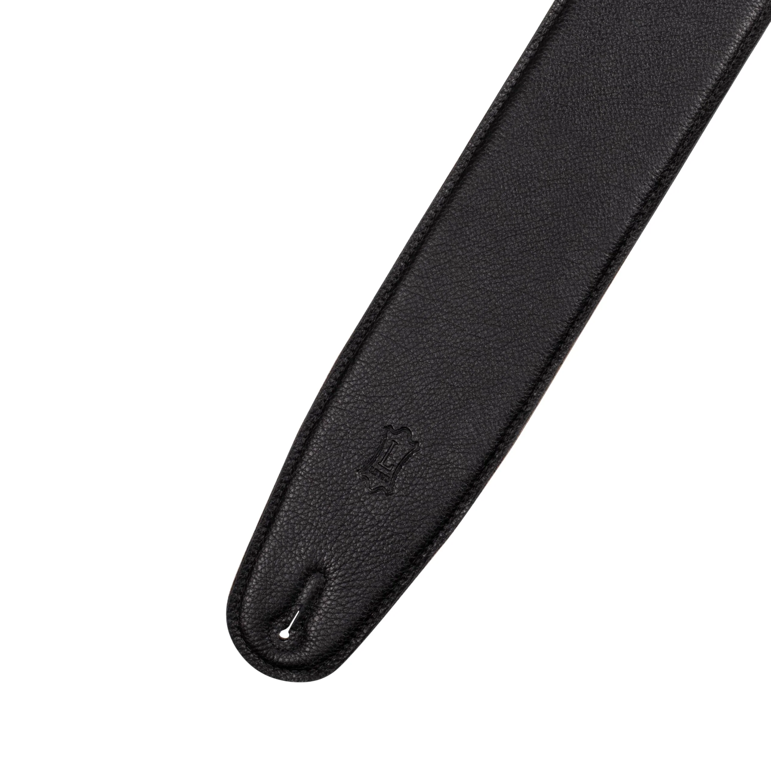 Levy's Leathers Right Height™ 3.5” Wide Garment Leather Padded Bass Guitar Strap in Black (MRH4GF-BLK) Suede / Garment Leather Black - 3.5" - Image 3