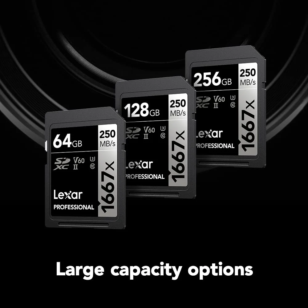 Lexar 128GB (2-Pack) Professional 1667x SDXC Memory Cards, UHS-II, C10, U3, V60, Full-HD & 4K Video, Up To 250MB/s Read, for Professional Photographer, Videographer, Enthusiast (LSD128CBNA16672) 2-Pack - Image 7