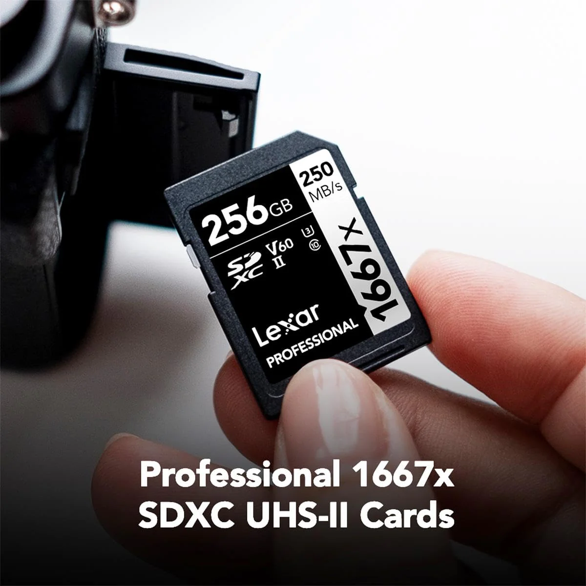 Lexar 256GB Professional 1667x SDXC Memory Card, UHS-II, C10, U3, V60, Full-HD & 4K Video, Up To 250MB/s Read, for Professional Photographer, Videographer, Enthusiast (LSD256CBNA1667) Single - Image 2