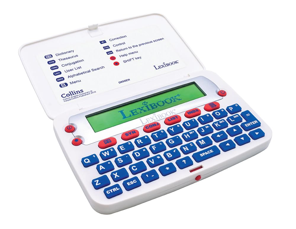 LEXiBOOK - The Collins English Dictionary, 13th Edition - Electronic Dictionary, Definitions, Thesaurus, Conjugation, Phonetic Spellchecker, Crossword Solver, with Battery, Blue/White, D850EN - Image 3