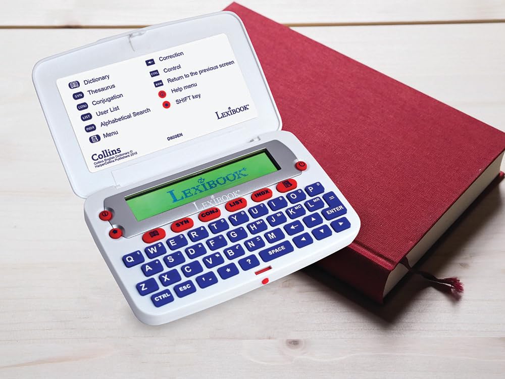 LEXiBOOK - The Collins English Dictionary, 13th Edition - Electronic Dictionary, Definitions, Thesaurus, Conjugation, Phonetic Spellchecker, Crossword Solver, with Battery, Blue/White, D850EN - Image 7