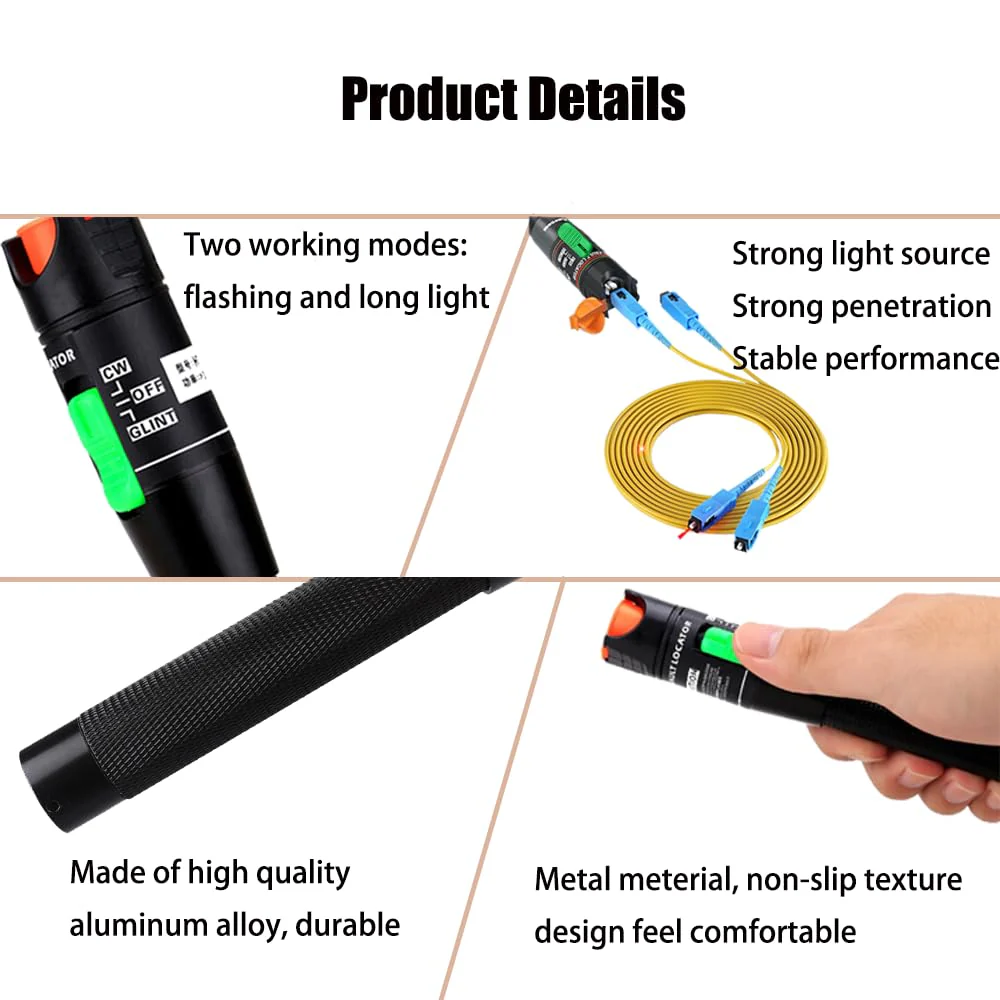 LIAYTRSS Visual Fault Finder 30mW 30km FTTH Fiber Optic Tester Fiber Optic Pen with 2.5mm Standard Interface for Fiber Interface SC/FC/ST (Pack of 1) 1PCS - Image 6