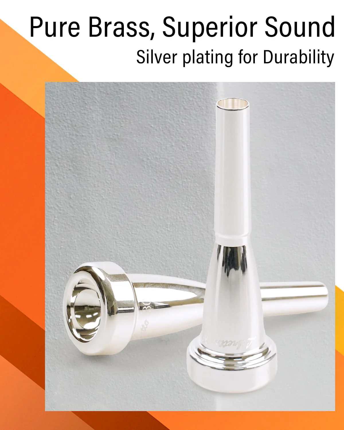 Libretto 3C Bullet Shape Trumpet Mouthpiece, Silver Plated, Compatible with C and B♭ Trumpets, Designed for Advanced Players - Image 2