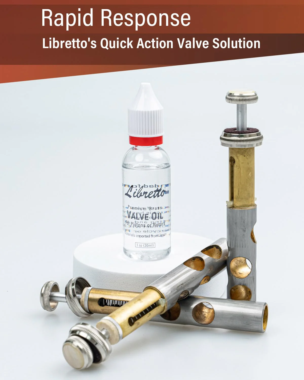 Libretto Brass Valve Oil, Set of 3, Safety Cap, Premium Lubricant, Long-Lasting, Smooth, Odorless, Special-Blended Synthetic Formula, 1 oz (30ml) Valve Oil (3 pack) - Image 7