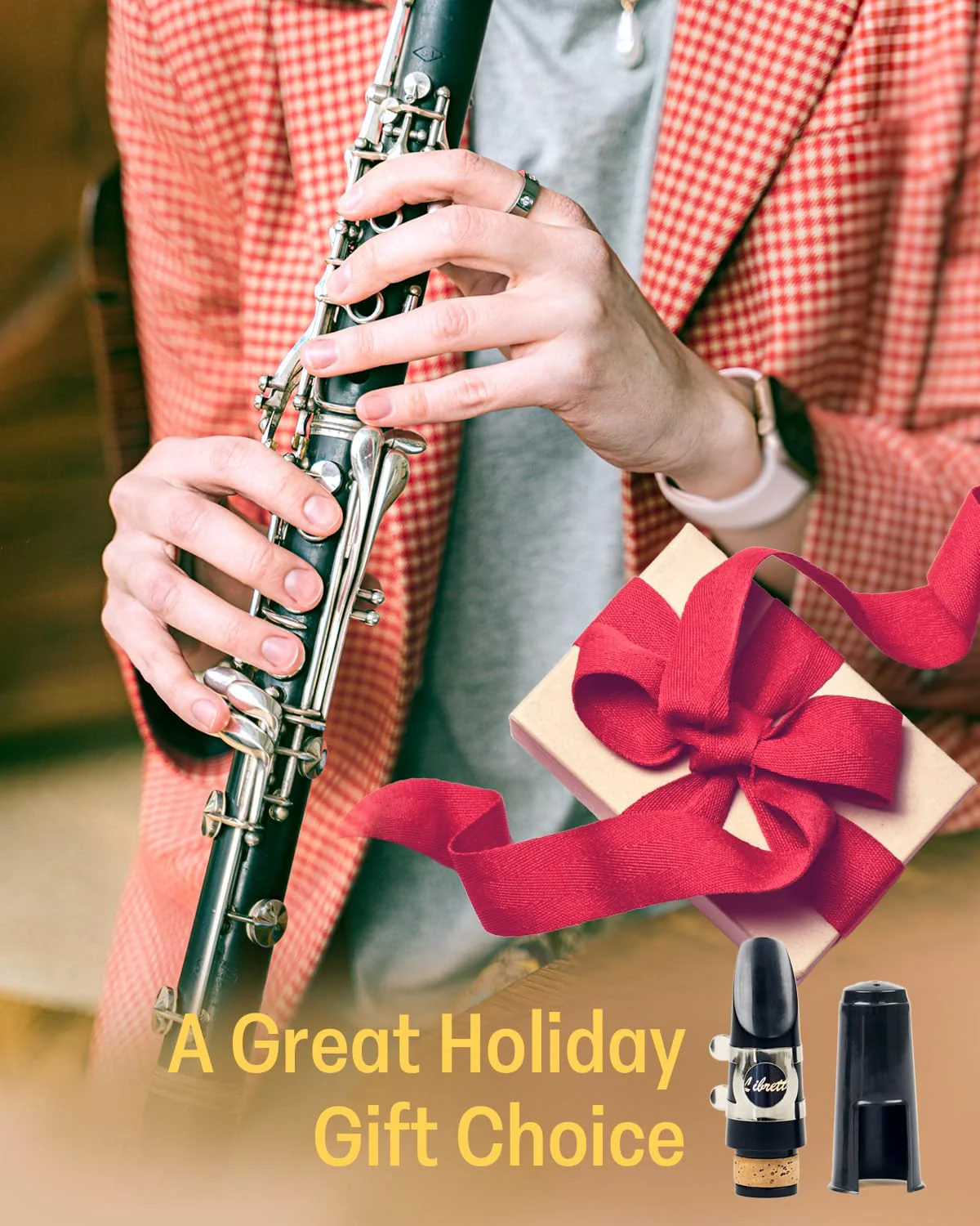 Libretto Clarinet Mouthpiece Kit, Giftable Standard Mouthpiece Set: ABS Mouthpiece, Plastic Cap, Silver Lacquered Ligature. Finely Designed for Beginner and Student. - Image 7