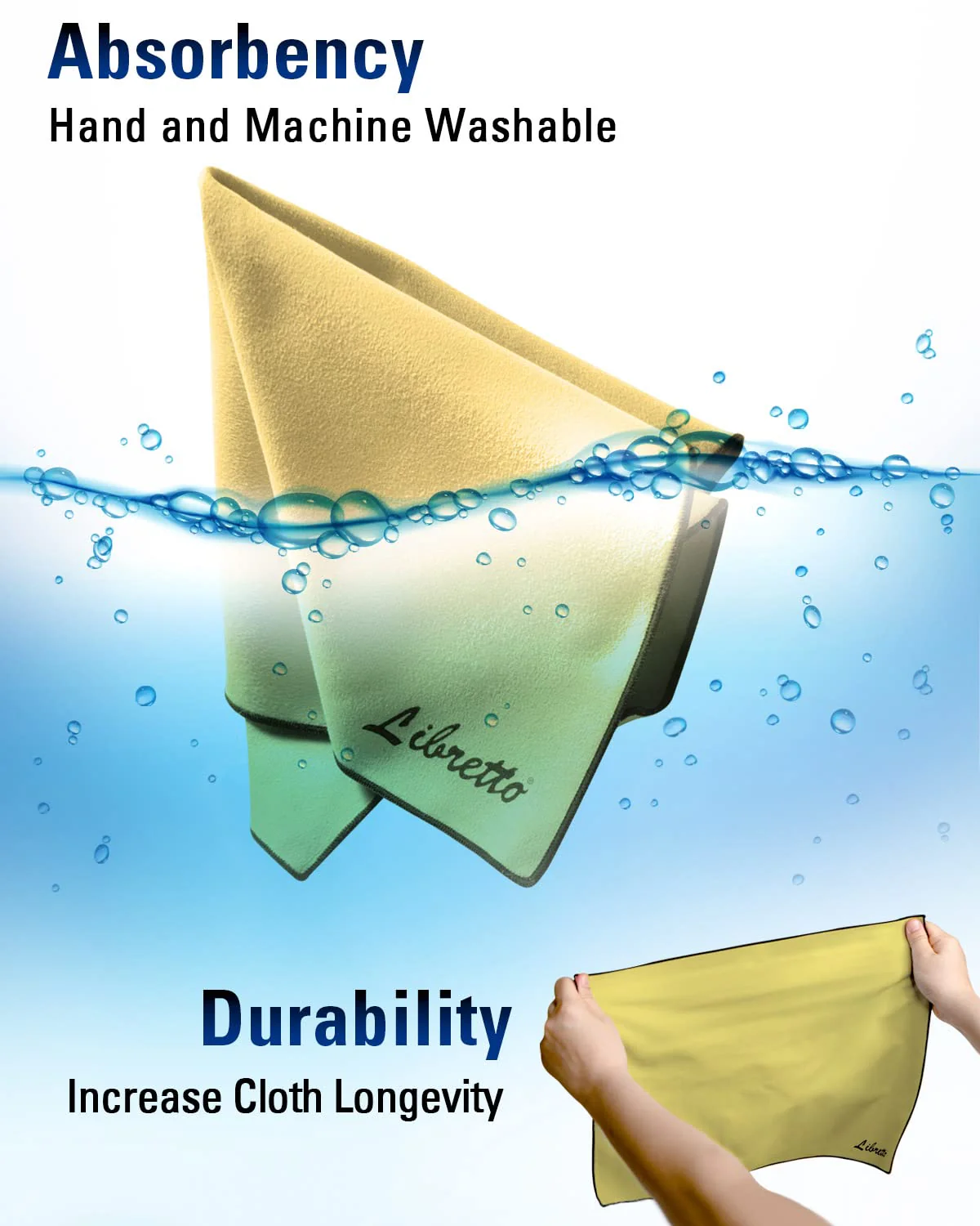 Libretto Microfiber Polish Cloth for Musical Instrument, 3 Sizes in 1 Pack, Violin and Cello Cleaning Product, Yellow, Lint-Free, Super Soft, Gift, for Piano, Guitar, Trumpet, Saxophone, Laptop. - Image 4