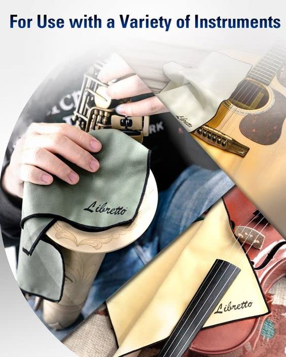 Libretto Microfiber Polish Cloth for Musical Instrument, 3 Sizes in 1 Pack, Violin and Cello Cleaning Product, Yellow, Lint-Free, Super Soft, Gift, for Piano, Guitar, Trumpet, Saxophone, Laptop. - Image 5