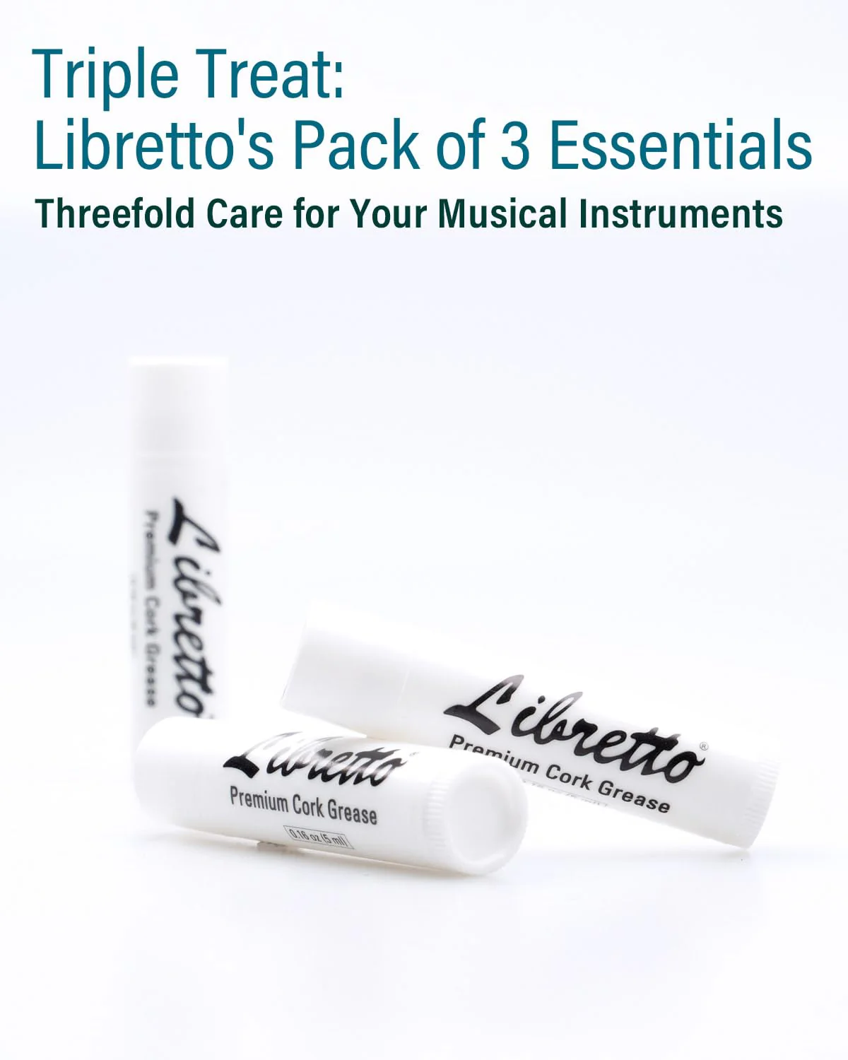 Libretto Premium Cork Grease, Set of 3, Odorless, Smooth, for Woodwind Musical Instruments, clarinets, saxophones, bass clarinets, flutes, oboes, bassoons, 0.16 oz - Image 6