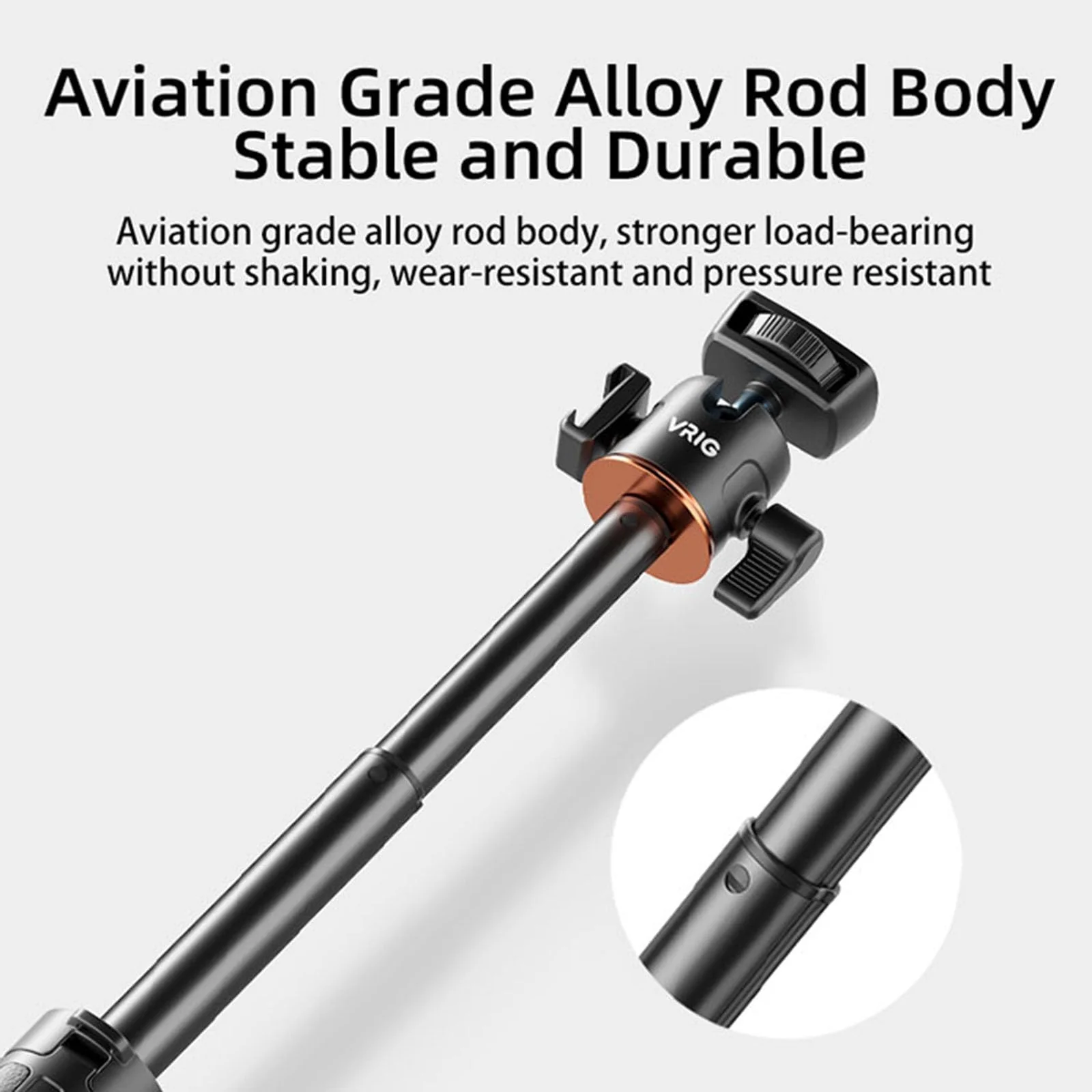 LICHIFIT Extendable Tripod Selfie Stick for DJI Osmo Pocket 3 Pocket Camera Length Adjustable Extension Rod with Rotatable Gimbal for Insta360 ONE X3 /X2 Action Camera Bracket Mount Holder - Image 5