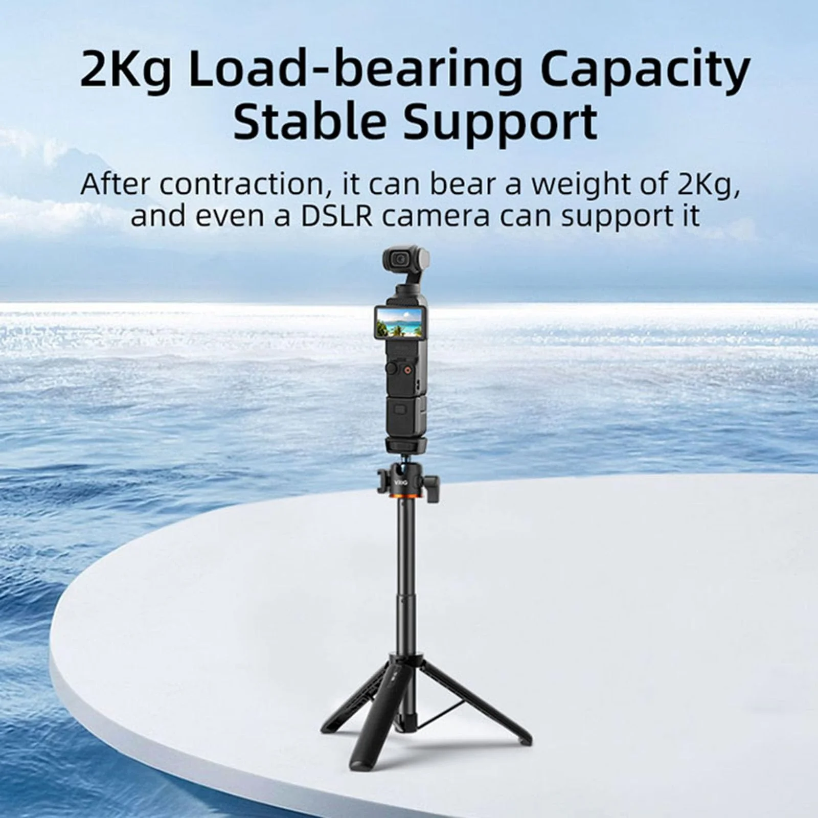 LICHIFIT Extendable Tripod Selfie Stick for DJI Osmo Pocket 3 Pocket Camera Length Adjustable Extension Rod with Rotatable Gimbal for Insta360 ONE X3 /X2 Action Camera Bracket Mount Holder - Image 8