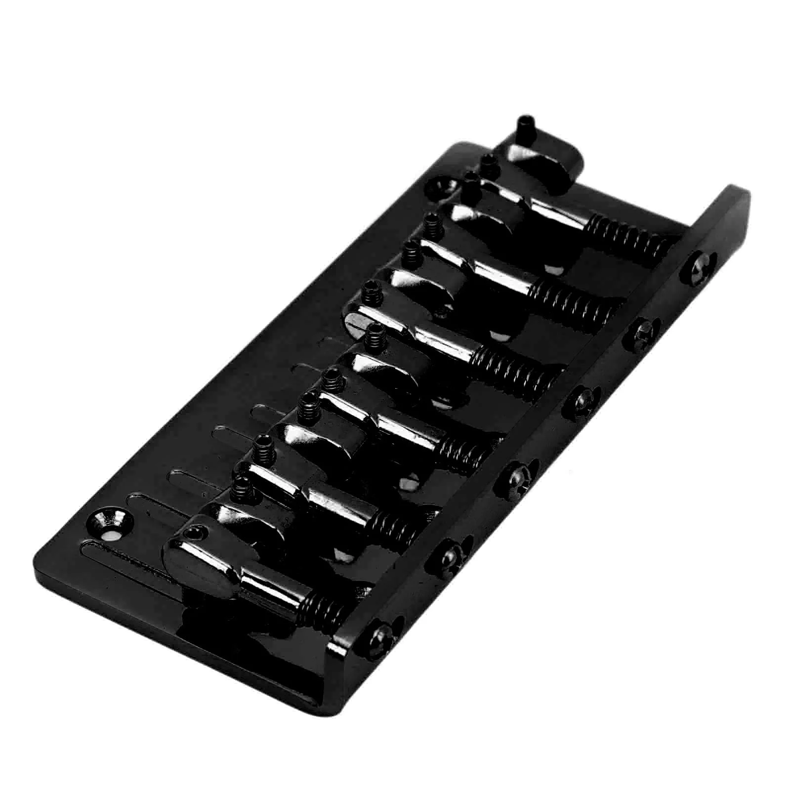 LiebeWH 6 String Zinc Alloy Bass Bridge Adjustable Multifunctional Vintage Electric Bass Bridge Replacement Parts (Black), LiebeWH6swm52ge3h-12 Black - Image 6