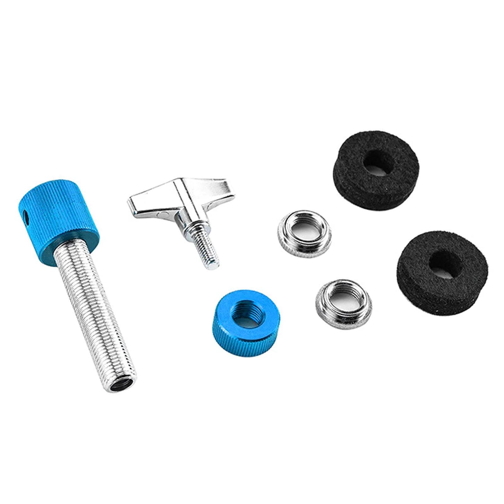LiebeWH Hi‑Hat Clutch, Aluminum Alloy Jazz Drum Cymbal Rack Holder Instrument Playing Accessories with Self Locking Knob(blue) blue - Image 7
