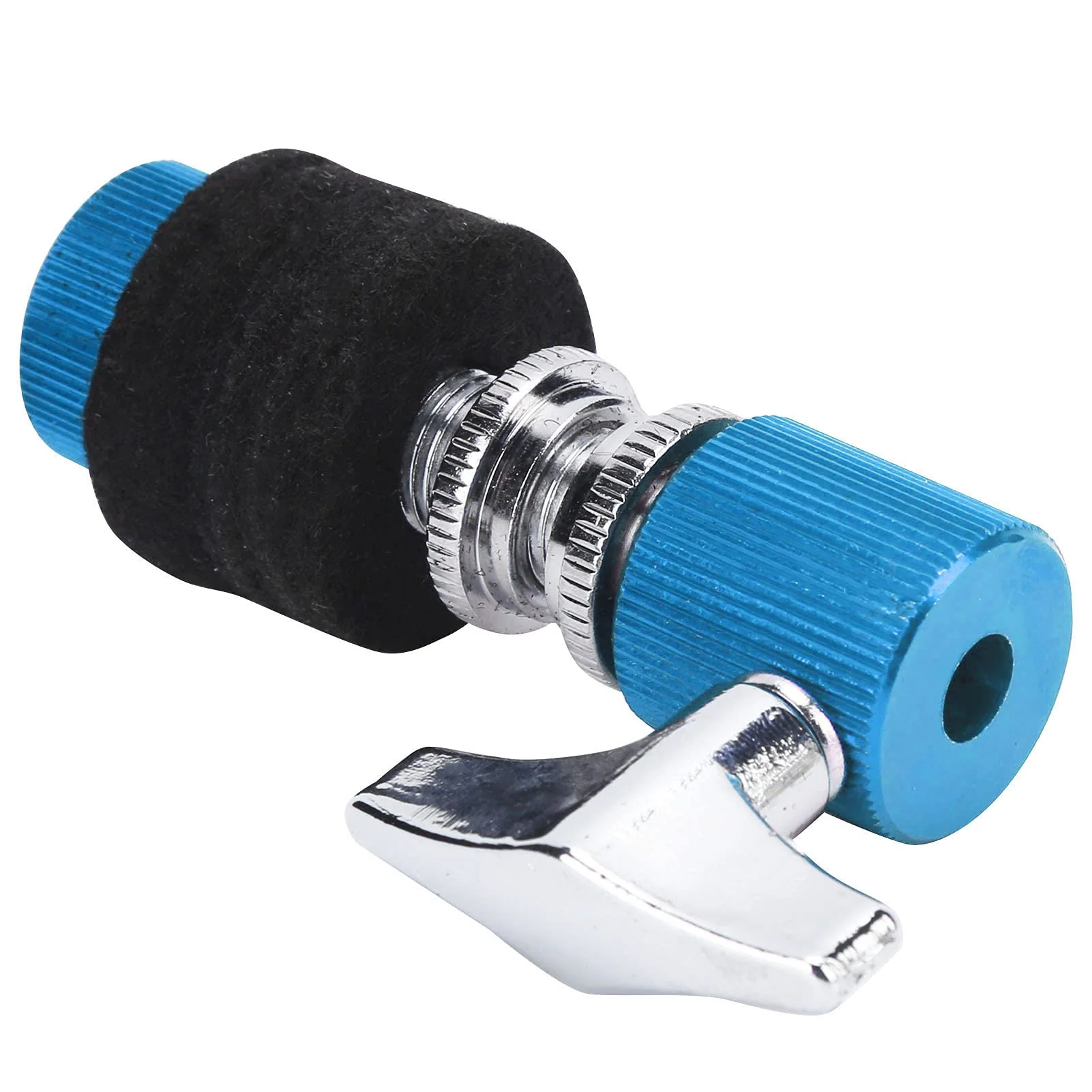 LiebeWH Hi‑Hat Clutch, Aluminum Alloy Jazz Drum Cymbal Rack Holder Instrument Playing Accessories with Self Locking Knob(blue) blue - Image 9
