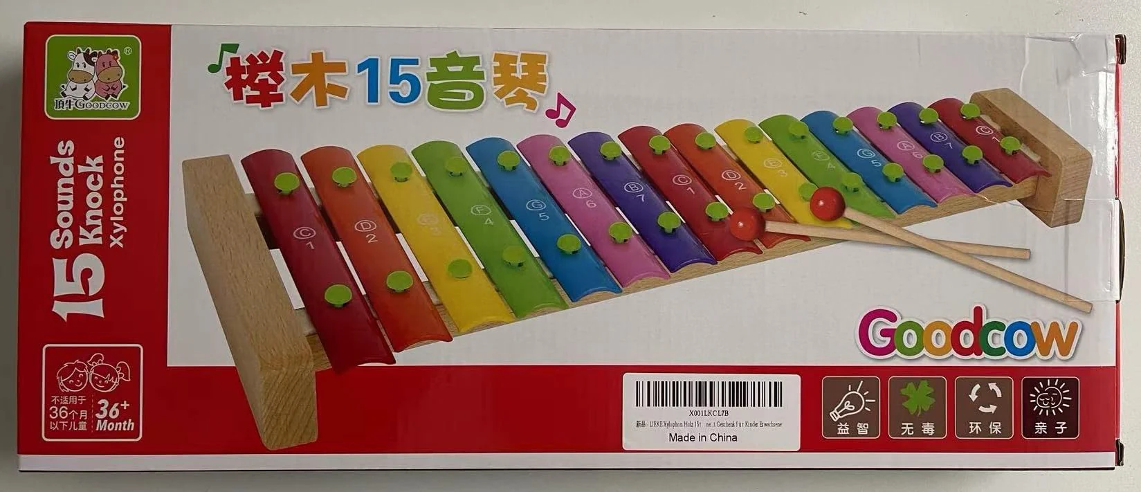 LIEKE Xylophone 15 Tones Glockenspiel Musical Instrument Gift - Image 7