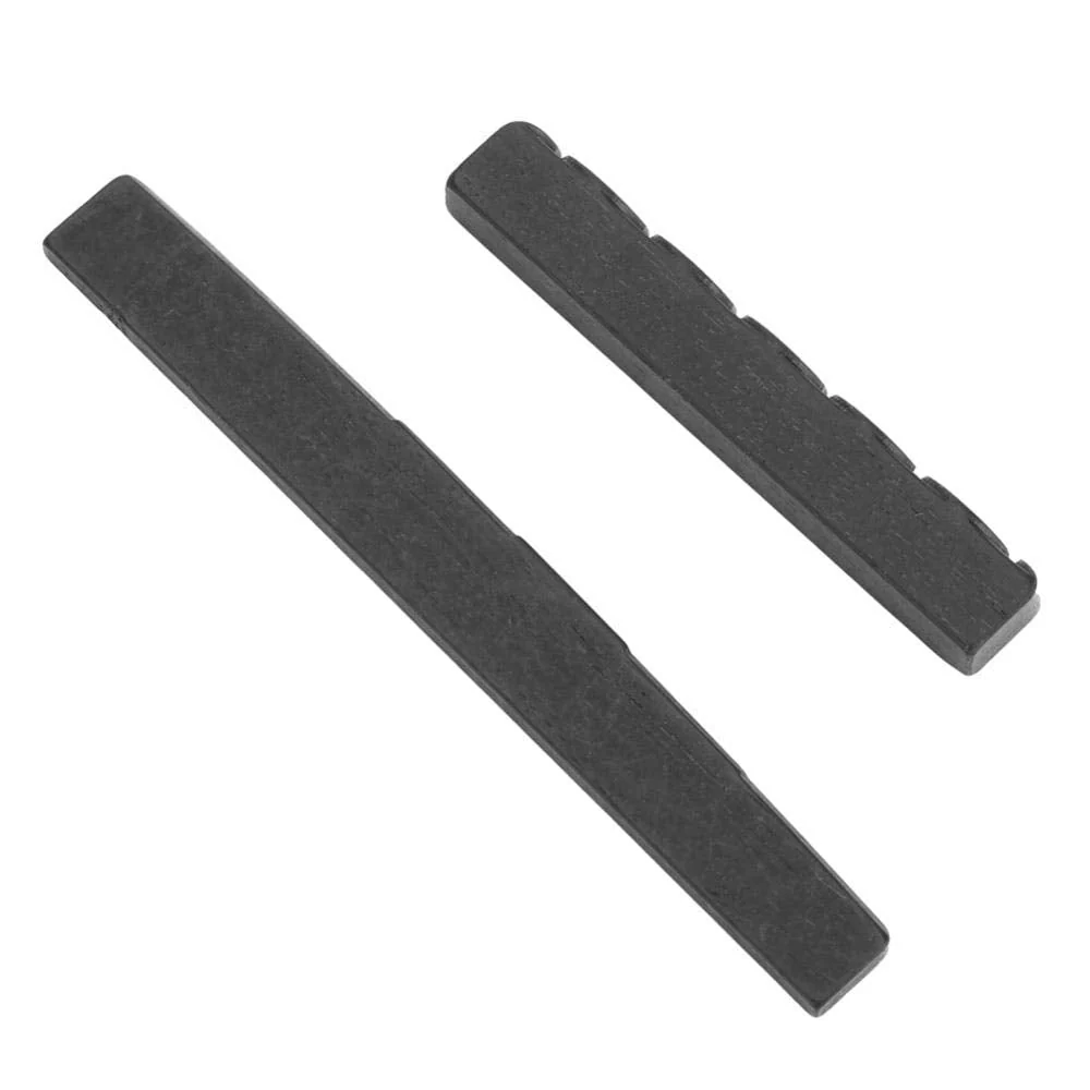 life Guitar Ebony Nut and Saddle, 1 Set 2 PCS Ebony Nut and Saddle for Classical Guitar Parts for Acoustic Guitar Nut - Image 4