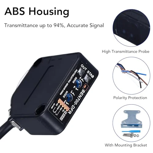 Light Barrier Diffuse Reflection 70 cm 20 ms High Precision Detection 24-240 V AC/DC for Industrial Automation - Image 2