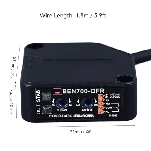 Light Barrier Diffuse Reflection 70 cm 20 ms High Precision Detection 24-240 V AC/DC for Industrial Automation - Image 4