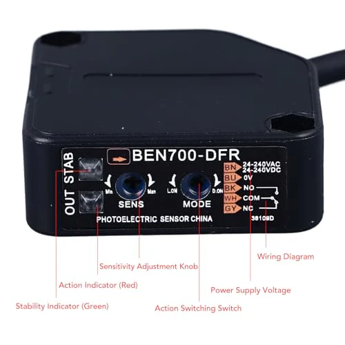 Light Barrier Diffuse Reflection 70 cm 20 ms High Precision Detection 24-240 V AC/DC for Industrial Automation - Image 5