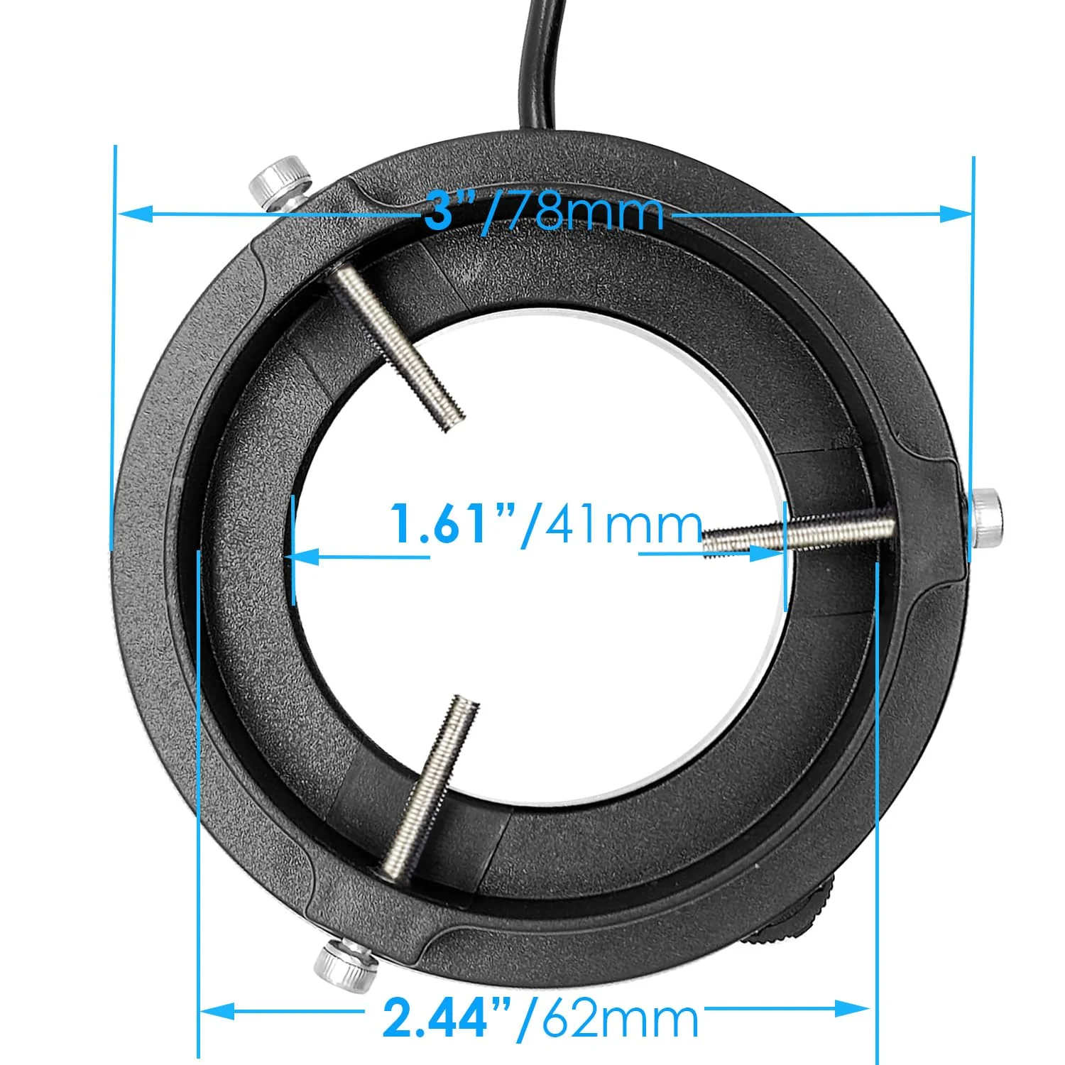 Light Microscope LED Ring Illuminator, USB Adjustable LED Ring Light for Industry Monocular Binocular Trinocular Stereo Microscope & Camera (CW WW 96 LED) - Image 3