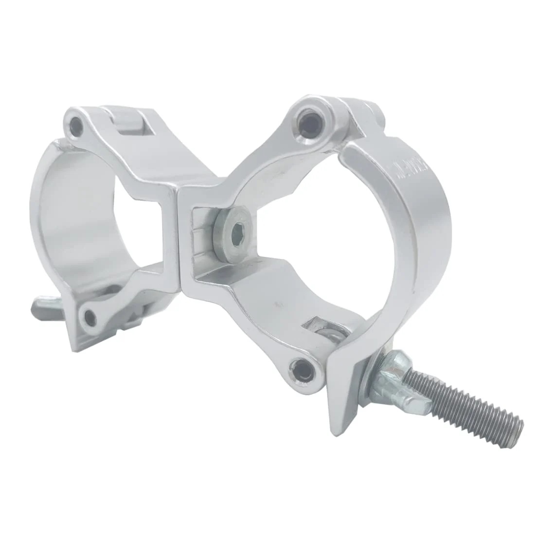 Lighting Truss Swivel Coupler DJ Light Clamps,Moving head Pole Mount stage lighting clamp kit fit 1.49-1.65 inches tupe,Heavy Duty Aluminum Alloy 220 LBs light with clamp (2 pack/Silver) - Image 4