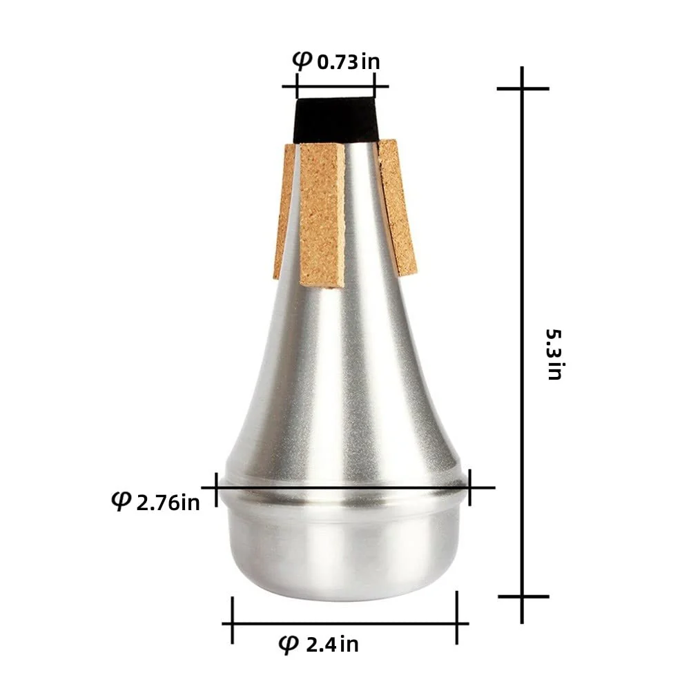 Lightweight Aluminum Practice Trumpet Mute Silencer for Jazz Silver - Image 2