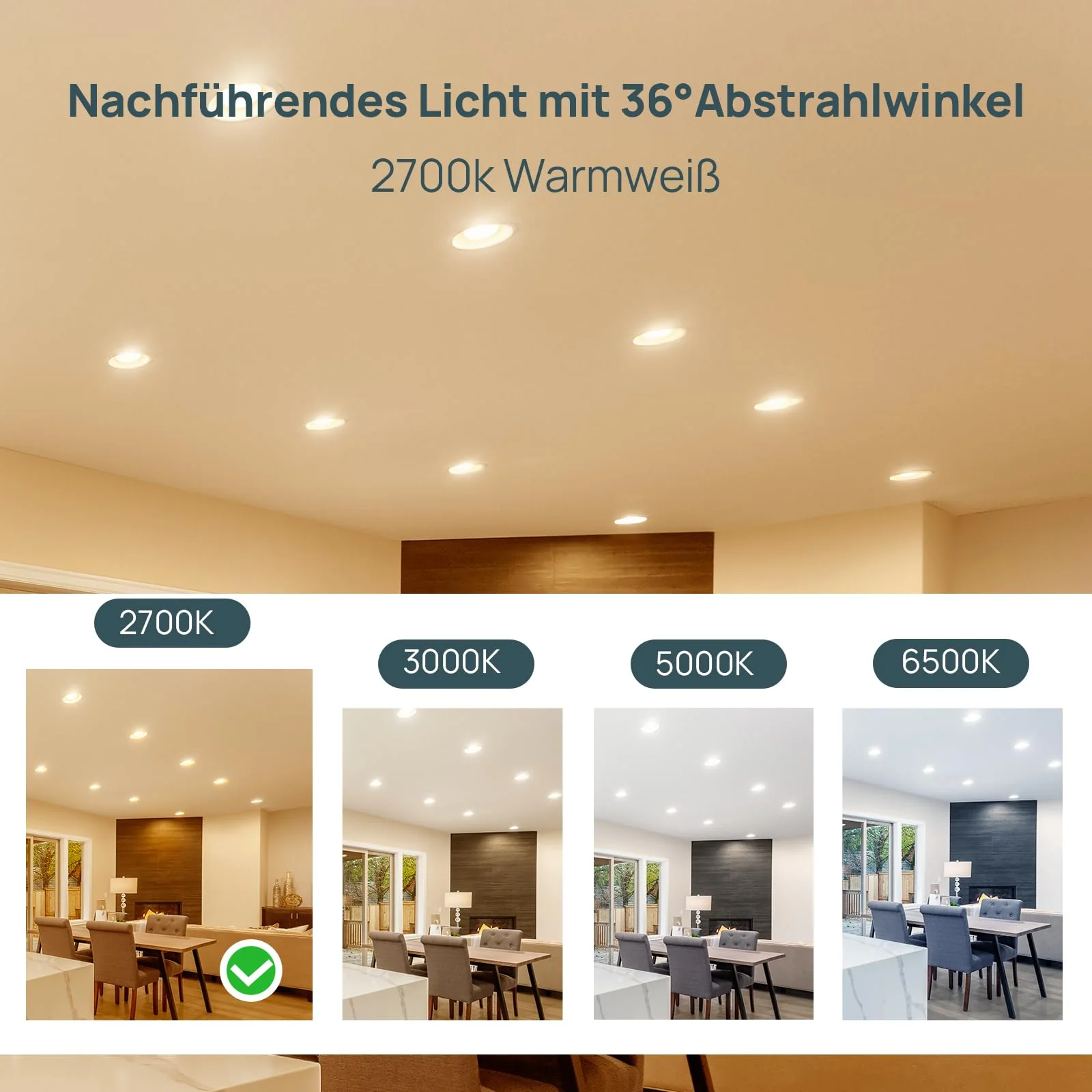 Linkind Dimmable GU5.3 LED Bulb 5.5 W, Equivalent to 50 Watt, 2700 K Warm White 12 Volt AC/DC MR16 LED Reflector GU5.3 Spotlight, 36° Beam Angle 465 Lm LED Light Bulb MR16 Bulb, Pack of 5 Warm White Dimmable - Image 3