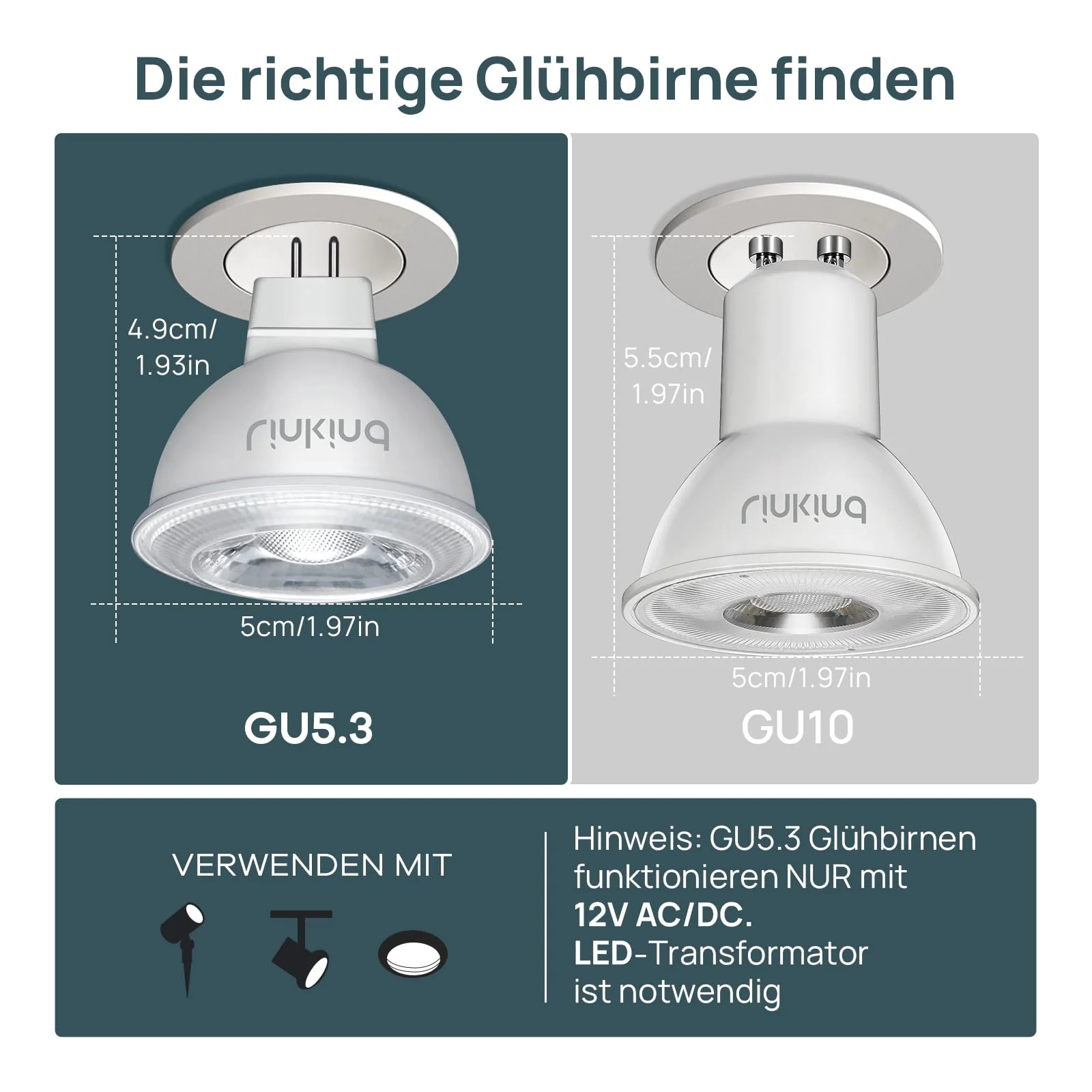 Linkind Dimmable GU5.3 LED Bulb 5.5 W, Equivalent to 50 Watt, 2700 K Warm White 12 Volt AC/DC MR16 LED Reflector GU5.3 Spotlight, 36° Beam Angle 465 Lm LED Light Bulb MR16 Bulb, Pack of 5 Warm White Dimmable - Image 4