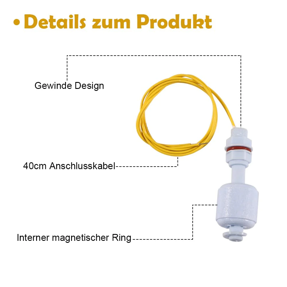 Liquid Float Switch, Pack of 5 Water Tank Pool Liquid Level Sensor Controller, Water Level Sensor for Hydroponics Gardening Aquarium Pool Tank Equipment - Image 3