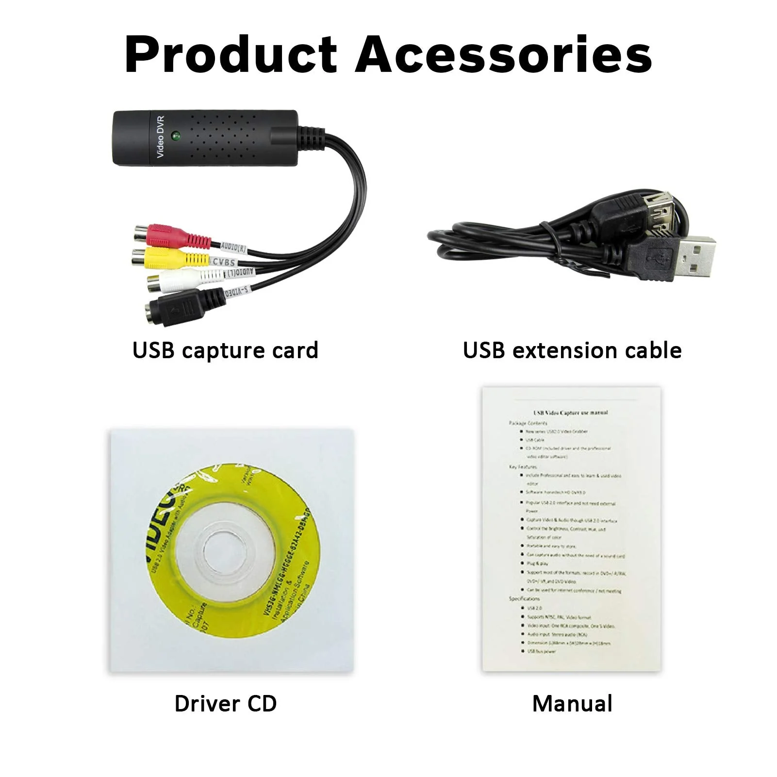 Little World USB 2.0 Audio/Video Converter, Video Capture Card VHS Box VHS VCR TV to Digital Converter, Windows 2000/XP/Vista/7/8/10/11/Mac - Image 7
