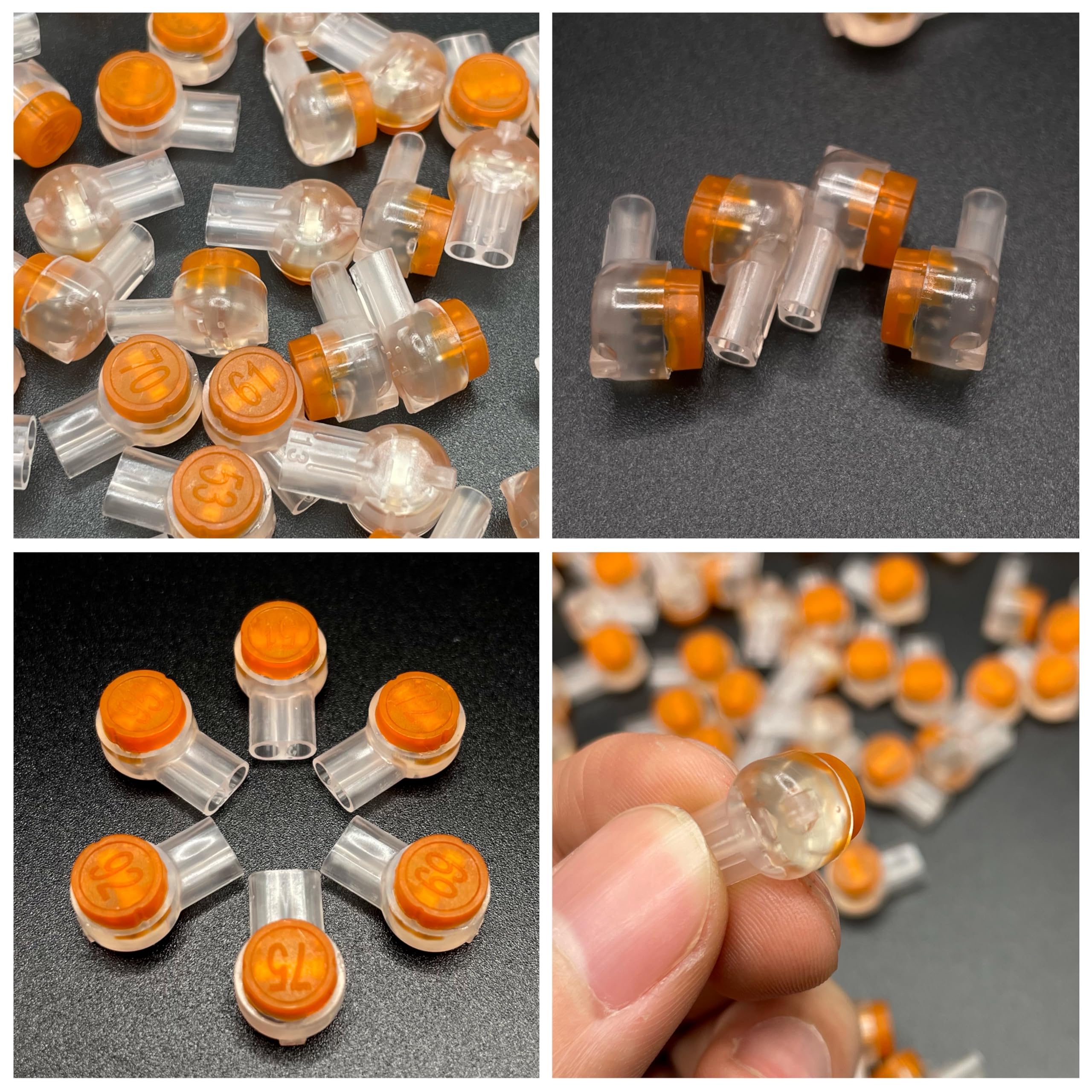 LIUJINCAN 100PCS UY2 K2 Gel-Filled Waterproof IDC Network Cable Telephone Wire Splice Connectors, Double-Blade Moisture Proof Butt for Weak Current Wire Connections 100 - Image 4