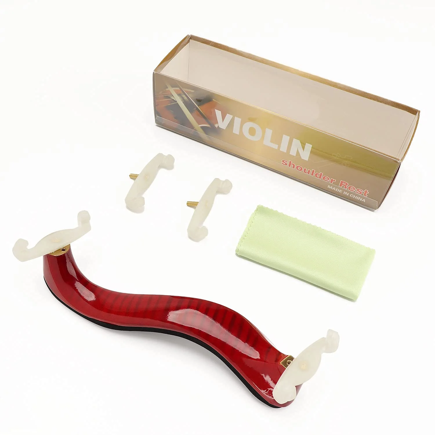 LMS Violin Shoulder Rest for 3/4 Size 4/4 Size, Adjustable Shoulder Rest for Violin, with Height Adjustable Feet Comfortable Foam Pad for Kids Adults (3/4-4/4) 3/4-4/4 - Image 6