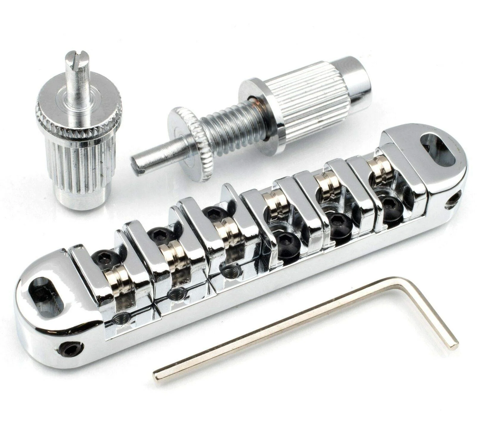 Locking Roller Bridge for Epiphone Les Paul Guitar- Chrome - Image 2