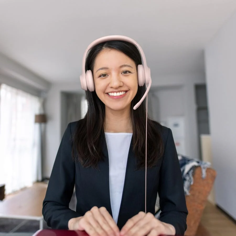 Logitech H390 Wired Headset for PC/Laptop, Stereo Headphones with Noise Cancelling Microphone, USB-A, in-Line Controls, Works with Chromebook - Rose 1 Pack - Image 3