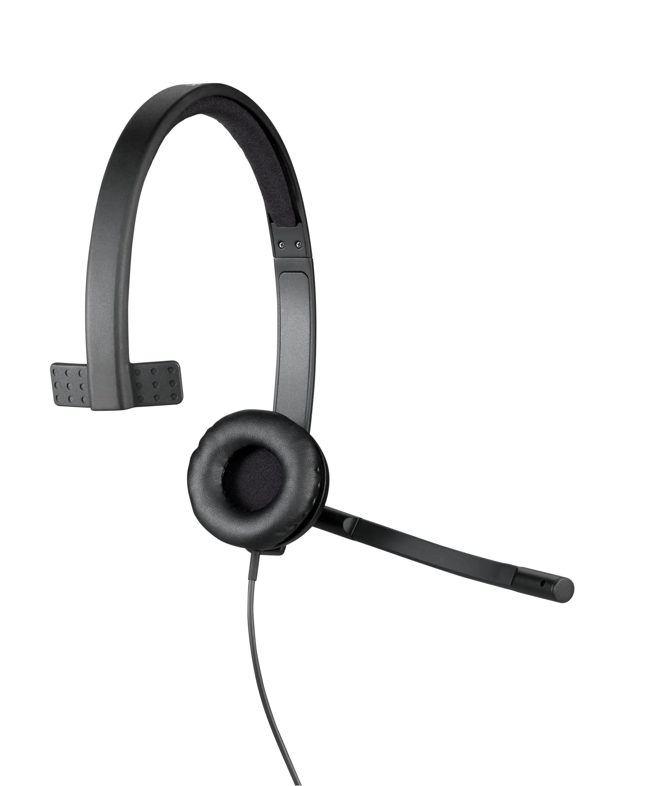 Logitech H570e Wired Headset, Mono Headphones with Noise-Cancelling Microphone, USB, In-Line Controls with Mute Button, Indicator LED, PC/Mac/Laptop - Black USB-A UC - Image 2