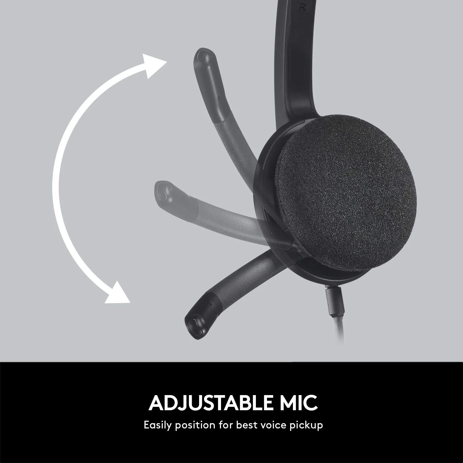 Logitech USB Headset H340, Stereo, USB Headset for Windows and Mac - Black (Pack of 1) Standard Packaging - Image 5