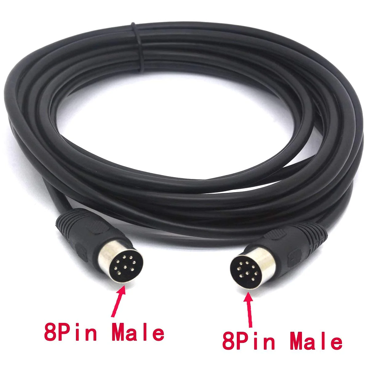 Long 8 PIN DIN Cable Male to Male MIDI Extension Cord for Bang and Olufsen B&O PowerLink mk 2 BeoLab (5 Meter) 5 meter - Image 2