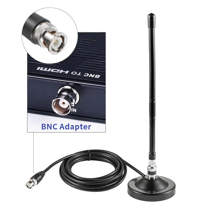 Long Range 27MHz Heavy Duty Magnetic Base Station Soft Whip CB Radio Antenna Kit for Cobra Midland Uniden Maxon President Anytone Vehicle Car Truck Mobile Handheld CB Radio Police Scanner, Eifagur Magnetic Base Antenna - Image 4