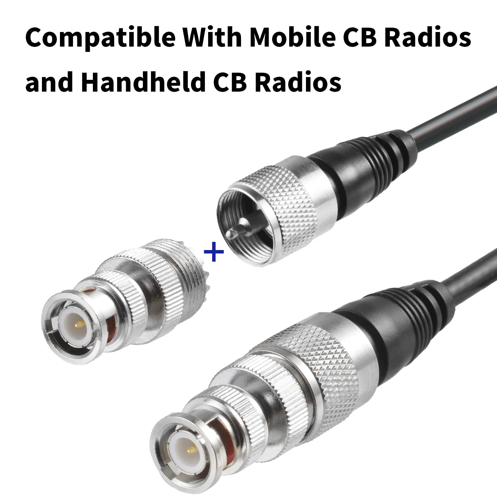 Long Range 27MHz Magnetic Base CB Radio Antenna with PL-259 BNC Male Connector for Mobile/Car Radio Cobra Midland Uniden Maxon President Vehicle Car Truck Mobile Handheld CB Radio Shack, Eifagur Spring CB Antenna - Image 4