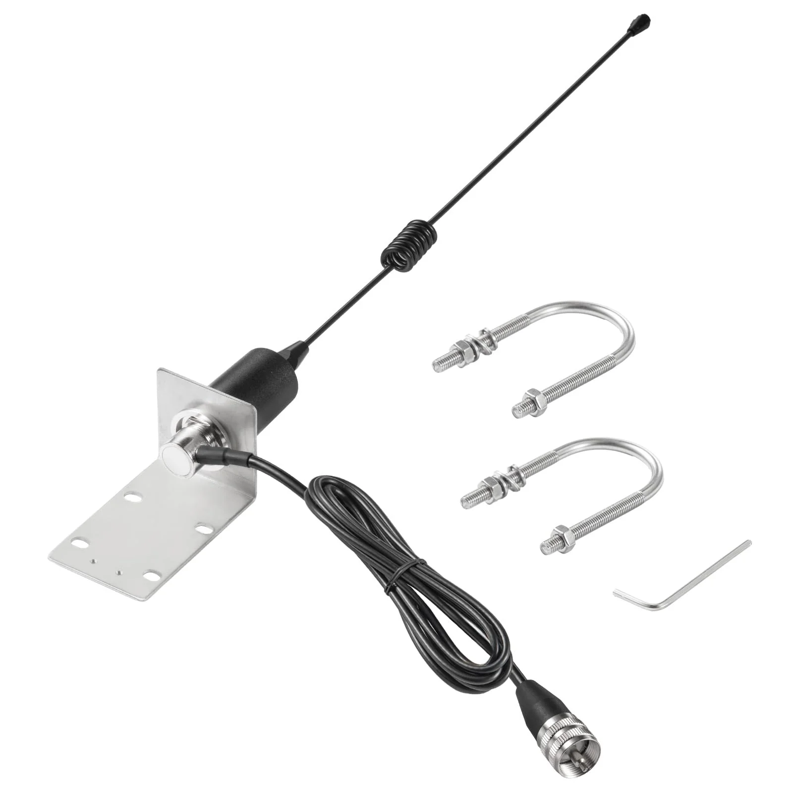 Long Range VHF Marine Radio Antenna 156-163MHz Antenna PL259 Connector with 16.5 Feet Low Loss Coaxial Cable for Midland Uniden Cobra Icom Yaesu Vertex Standard Marine Radio, Eifagur Spring Antenna - Image 6