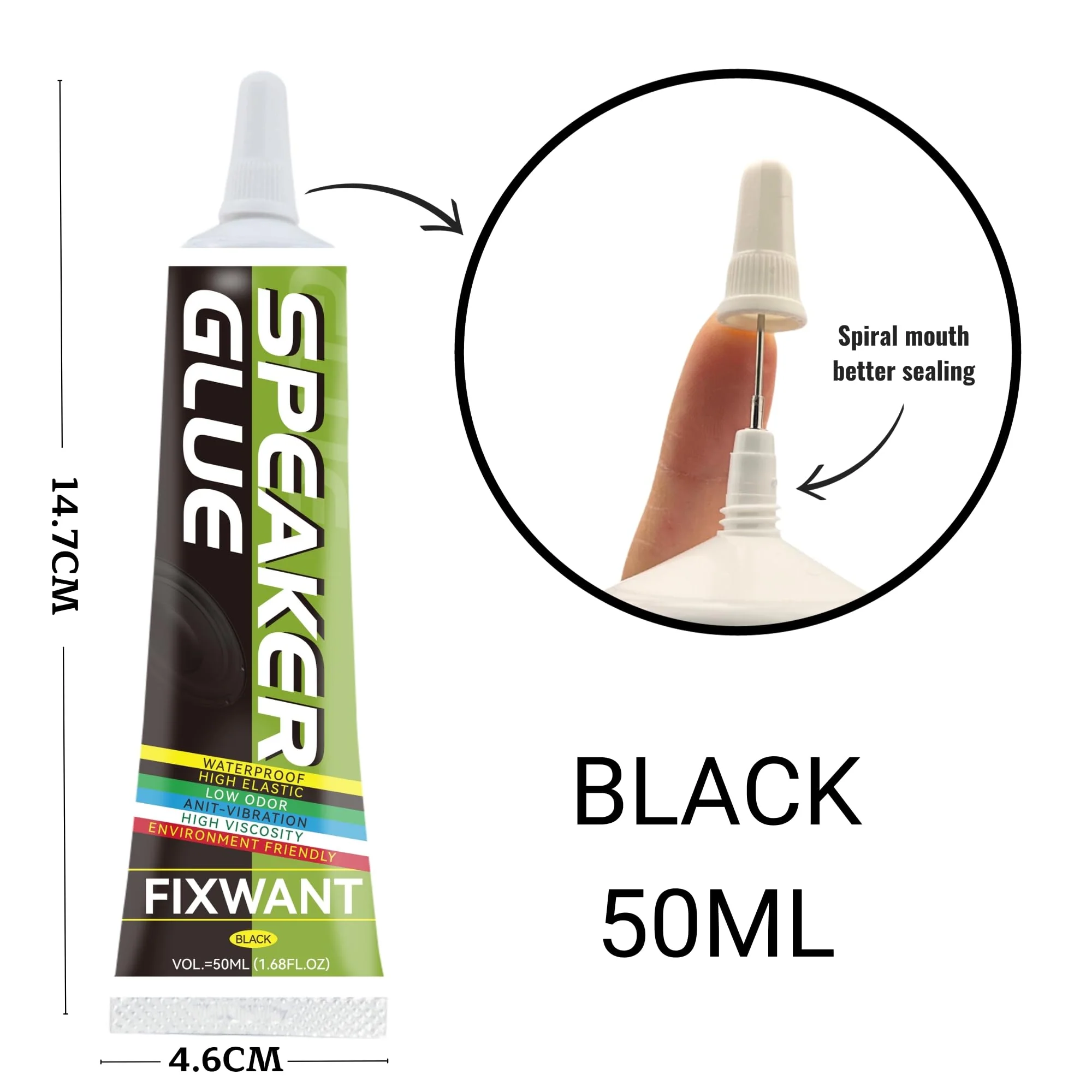 Loud Speaker Repair Glue Foam Side Dust Cap Rubber Edge Cone Basin Strong Adhesive 50ML/1.68 fl.oz (2) 2 - Image 4