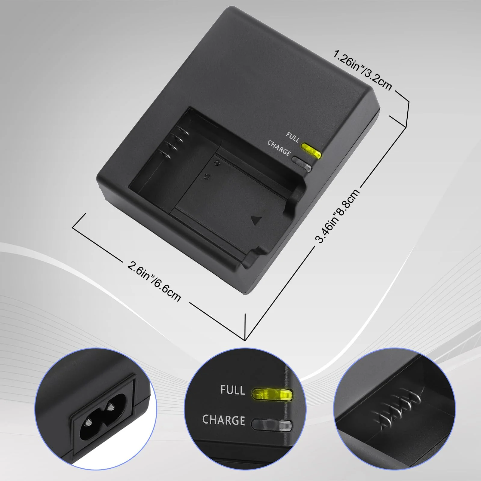 LP-E10 LC-E10 LC-E10C Quick Battery Charger for Canon: EOS Rebel T7 T6 T5 T3 T100 4000D 3000D 2000D 1500D 1300D 1200D 1100D DSLR Digital Camera Kiss X50 Battery Power Supply Cord - Image 6